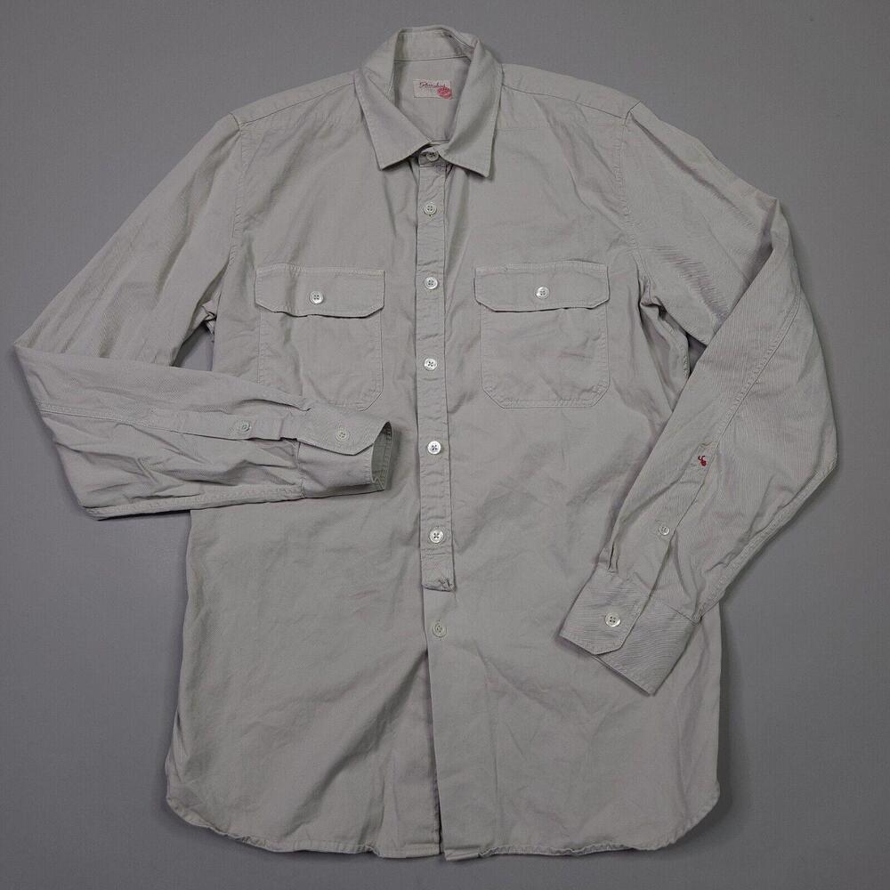 Glanshirt Slowear Double Front Pocket Cotton Button Up Shirt 41 Fits Like M